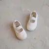 Zapatos Blancos Cuadrados de Cereza para Jardín de Infancia para Niñas Coreanas, Temporada Primavera y Otoño 2026, para Niños de 1 a 9 Años