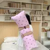 Almohada larga de apoyo de forro polar de invierno para niñas, almohada de apoyo para sujetar las piernas al dormir, almohada para dormir en el rincón de la ventana en otoño e invierno, cojín de respaldo para sofá