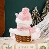 Transfronterizo Nuevo Decorativo Navideño Lentejuelas Rosas Cesta de Frutas Marco Grande de Regalo de Navidad para Niños Cesta de Dulces