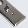 Cerradura para Puerta de Patio de Villa con Manija Platino de Doble Puerta Accesorios Manija de Hierro Aluminio Manija Multifuncional