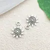Acessórios DIY de Liga Estrelas Lua Sol Folhas Flor Rosa Chaveiro Acessórios Pulseira Colar Brincos Pingente