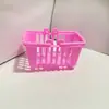 Cesta de Compras Pequena Armazenamento Casa de Boneca Adereços Cesta de Mão Supermercado Simulação Mini Cesta de Legumes Acessórios de Brinquedo