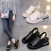 Sandalias de Cuña con Plataforma de Suela Gruesa para Mujer, Uso Exterior de Verano, Sandalias Abiertas con Hebilla 2026, Sandalias de Tacón Alto Talla Grande para Mujer