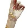 Año del Caballo Pony Dorado Cadena para Teléfono Colgante Año Nuevo Hazte Rico Llavero Pequeño Regalo Adorno Caballo del Zodiaco