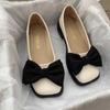 Zapatos pequeños de cuero retro franceses para mujer, primavera y otoño 2023, nuevos mocasines japoneses JK con lazo en la falda, zapatos de una sola capa