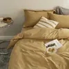 Juego de cuatro piezas de alta gama de 100 hilos, algodón 100%, engrosado, cepillado, lujo ligero, algodón de fibra larga, algodón puro, juego de ropa de cama de invierno