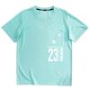 Camiseta de secagem rápida com logo estampado, manga curta, gola redonda, jersey esportivo, para corrida, verão, maratona, macacão, camisa publicitária, manga meia