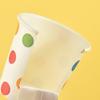 Vaso de papel desechable para niños con degradación de PLA, mini vaso de degustación para bebés impreso, vaso de prueba para supermercado, logotipo impreso.