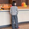 Conjunto de Niña 2025 Nuevo Otoño Estilo Coreano Chaqueta Cardigan con Cremallera Manga Larga Pantalones de Pierna Ancha Conjunto de Dos Piezas Moderno