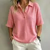 Moda Femenina Casual Suelta de Manga Corta de Verano 2026 Estilo Europeo y Americano Camiseta Elegante Diaria para Mujer