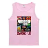 Conejo de Fuego 2023 Verano Chaleco Infantil Algodón Coreano Casual Camiseta Base Absorbente de Sudor Caramelo Camiseta Interior sin Mangas para Niños