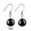 Aretes de Ágata Natural Aretes de Plata de Ley S925 Moda Simple Retro Aretes con Gancho Rojo Suministro de Bienestar para Transmisión en Vivo