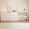 Tocador escritorio de dormitorio cajonera integrado mesa de maquillaje simple lujo ligero apartamento pequeño estilo crema mesa de maquillaje retráctil