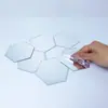 Fábrica de acrílico espelho estéreo adesivos de parede adesivos de espelho decorativos canto hexagonal