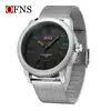 Reloj Digital Simple Ofns Estudiante Exterior Impermeable Correa de Cuero Reloj de Cuarzo de Negocios para Hombre Reloj Mayorista Transfronterizo