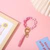 Nuevo llavero acrílico de gran venta, pequeño colgante de resina, pulsera con borla, llavero de moda, colgante para bolso de mujer.