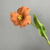 Mão sentimento tulipa flor artificial material adereços de casamento PU tulipa aberta flor falsa tulipa flor falsa flor falsa