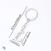 Llavero Colgante de Metal con 26 Letras de Diamante Creativo Estilo Coreano Simple Anillo para Llave de Coche Llavero Regalo de Fiesta