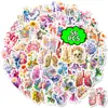 Nuevo Set de 56 Pegatinas Florales Estéticas Anatómicas Combinando Órganos Humanos, Esqueletos, Arte Floral y Materiales de Decoración para Diario Artístico