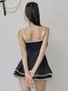 Traje de Baño Enterizo Estilo Falda Nuevo 2024 para Mujer Cubriendo Vientre y Adelgazante Vacaciones de Playa Aguas Termales Traje de Baño para Mujer [Envío Directo]