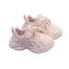 Zapatillas deportivas para niñas, diseño de malla, nueva colección primavera/otoño 2026, zapatillas gruesas para niños, transpirables y casuales para correr, estilo princesa para bebé
