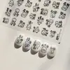 Adesivos Finos e Resistentes para Nail Art, Papelaria Popular Estilo Japonês, Adesivos de Unha para Crianças, Adesivos de Joias para Trabalhadores, Nail Art