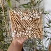 Cuentas Doradas de Madera, Cuentas de Madera Natural, Palillos Decorativos Desechables de Bambú, Palillos para Frutas, Palillos Artísticos de Bambú, Palillos para Cócteles