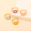 Anillo de Sol de Goteo de Aceite Geométrico Oculto Anillo para Dedo Índice Articulación Anillo de Accesorios Nuevo Producto Transfronterizo Mismo Celebridad de Internet Índice de Temperamento