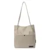 Bolso informal de gran capacidad para mujer, bolso de hombro de moda de verano, bolso de lona sencillo y combinable, bolso escolar para estudiantes universitarios.