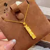 Loja de Ouro Mesmo Estilo Colar Coração Gelo Quebrado Banhado a Ouro Retenção de Cor Alta Borboleta Floral Moeda Cinco Imperadores Colar Atacado