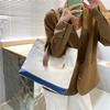 Bolsa de lona para estudantes universitários Feminina 2021 Nova moda estilo japonês simples de grande capacidade bolsa de ombro ins bolsa casual