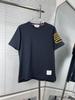 Ventas Directas de Fábrica Tb Versión Alta Verano 25 Bordado de Cuatro Barras Envolvente Forma de Serpiente Manga Corta Cuello Redondo Tops para Mujer Camiseta