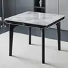 Mesa de Jantar Pandora Slate Brilhante Quadrada Dobrável Mesa de Jantar Doméstica Quadrada e Redonda Mesa de Jantar e Cadeira de Uso Duplo Mesa de Cartas