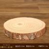 Chips de madera maciza hechos a mano para manualidades materiales decorativos pintados a mano para jardín de infantes anillo de árbol de Navidad de madera redonda base de cabeza de abeto