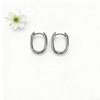Brincos e Brincos Simples Europeus e Americanos em Cobre Velho Brilhante em Forma de U para Mulheres Acessórios DIY Brincos Ovais com Preservação de Cor 18K