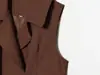 Chaleco de verano liso con cinturón para mujer estilo europeo y americano 2026 90708