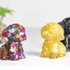 [Teddy de Vestir] Enfeites de filhote de vestir Desktop adoráveis decorativos produção de resina e cristal natural