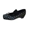 Zapatos de ballet de nicho estilo francés, nueva colección primavera/otoño 2026, zapatos planos femeninos estilo hada con lazo