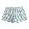 Ropa interior de hombre de alta gama, calzoncillos tipo bóxer para hombre, algodón puro, pantalones cortos holgados a rayas de talla grande, pantalones interiores para el hogar para hombres