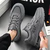 Botas Martin de caña baja, zapatos de trabajo para adolescentes, zapatos deportivos modernos antideslizantes y resistentes al desgaste para exteriores, zapatos casuales con cordones versátiles para hombre