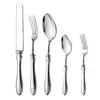 Vajilla de Acero Inoxidable 304 Estilo Occidental Transfronteriza, Mango de Calabaza Forjado Engrosado, Sensación de Alta Gama, Cuchara, Tenedor, Cuchara de Concha, Cucharilla de Té
