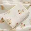 Atacado de Fábrica Classe A Manta Enrolar Bebê Crepe Dupla Camada, Toalha de Banho Macia para Bebê 100% Algodão, Manta Enrolar Transfronteiriça