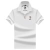 Camisa Polo 100% Algodón Puro para Hombre Verano Solapa Manga Corta Camiseta para Hombre Color Sólido Bordada Casual Camisa Polo para Hombre para Hombre