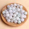 Jadeíta Jade Natural com Furo Grande Contas de Jade DIY Pulseira de Tecelagem Criativa Colar Contas Soltas Acessórios Venda por Atacado