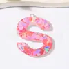 Chaveiro com Design de Coração de Glitter com Acabamento de Luxo, Acessórios DIY para Bolsas, Acessórios de Resina com 26 Letras em Inglês em Estoque