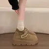 Mocasines Slip-On estilo Birkenstock de suela gruesa para aumentar la altura para mujer, Nuevo modelo 2026, Talla 34, Zapatos casuales versátiles retro para estar en casa