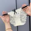 Roupa Íntima de Renda Sexy para Mulheres, Malha Respirável com Entrepernas Estendida, Puro Desejo, Calcinhas Respiráveis Sem Costura para Meninas, Estilo Fino de Verão