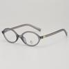 Zhang Yuanying Gafas Nerd de Montura Estrecha Retro Ovaladas Color Leopardo Gafas de Montura Pequeña para Mujer con Miopía y Cara Pequeña