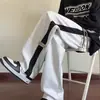 Pantalones deportivos finos de pierna recta de verano para adolescentes, pants de chándal con bloques de color, pantalones de estilo moderno, holgado y relajado para hombre