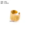 Anillo mínimo de pedido europeo y americano retro ancho plisado de acero de titanio oro de 18k personalizado de acero inoxidable en forma de corazón